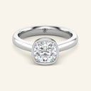 Terra Cushion Heavy Bezel Lab Grown Diamond Ring