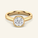 Terra Cushion Heavy Bezel Lab Grown Diamond Ring