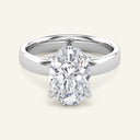 Titan Oval Wide Shank Solitaire Lab Grown Diamond Ring