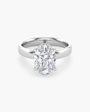 Titan Oval Wide Shank Solitaire Diamond Ring