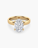 Titan Oval Wide Shank Solitaire Diamond Ring