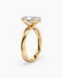 Titan Oval Wide Shank Solitaire Diamond Ring
