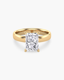 Titan Radiant Wide Shank Solitaire Diamond Ring