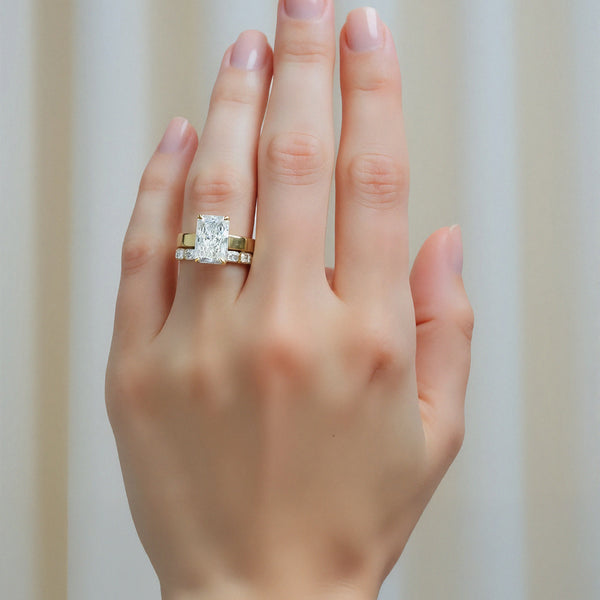 Titan Radiant Wide Shank Solitaire Lab Grown Diamond Ring