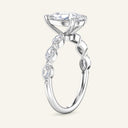 Vera Pear Half-Coverage Side Stone Lab Grown Diamond Ring