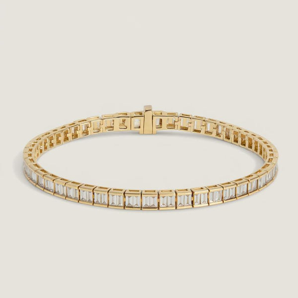 Avery Baguette Tennis Lab Diamond Bracelet