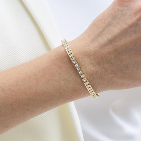 Avery Baguette Tennis Lab Diamond Bracelet