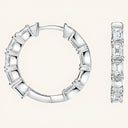Carey Emerald Lab Diamond Huggie Hoop Earrings