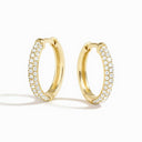 Joie Lab Diamond Tube Huggie Hoop Earrings