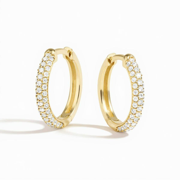 Joie Lab Diamond Tube Huggie Hoop Earrings