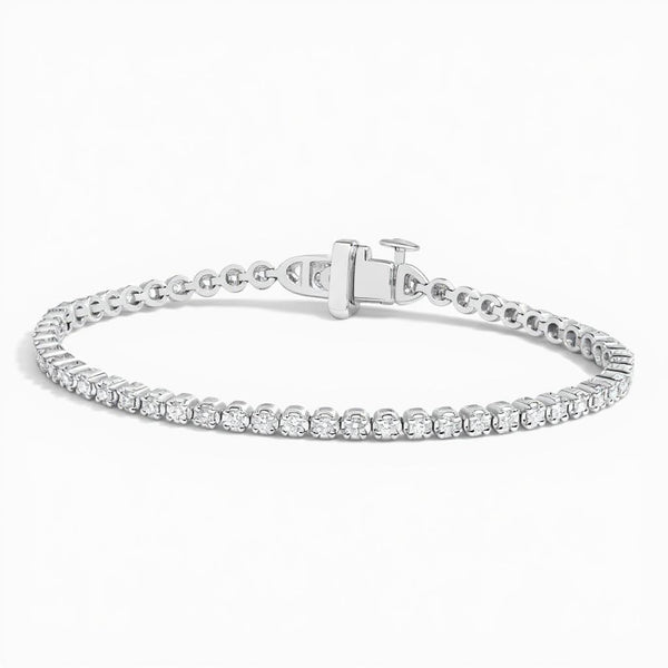 Jude Round Tennis Lab Diamond Bracelet (1 ctw)