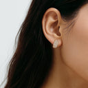 Quinn Lab Diamond Dome Pavé Huggie Earrings