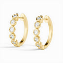 Reyna Lab Diamond Bezel Huggie Hoop Earrings