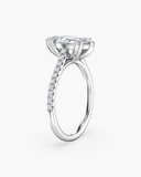 Cora Marquise Cathedral Pavé Solitaire Diamond Ring