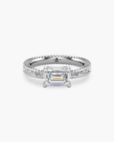 Vesper East-West Emerald Baguette Diamond Ring