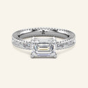 Vesper Emerald Baguette Channel-Set Lab Grown Diamond Ring