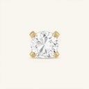 Round Lab Diamond Stud Earrings with gold prong setting, offering timeless sparkle and elegance for everyday wear.