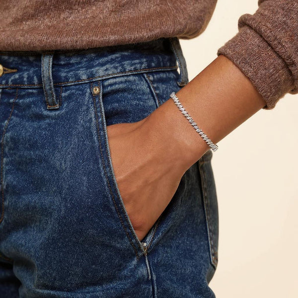 Rumi Marquise Tennis Lab Diamond Bracelet