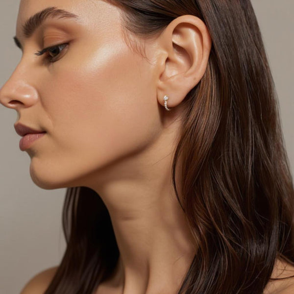 Vesper Lab Diamond Huggie Earrings