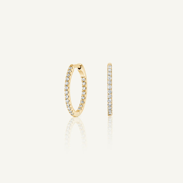 Kaia Small Lab Grown Diamond Huggie Earrings