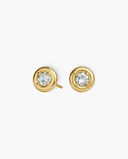 Maddy Lab Grown Diamond Gold Button Stud Earrings