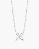 Alya Stone Margot Marquise X Necklace, four marquise lab-grown diamonds forming an X in solid gold
