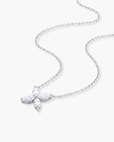 Alya Stone Margot Marquise X Necklace in solid white gold, detail view