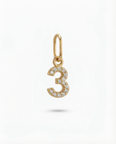 NUMBER '3' PAVÉ DIAMOND CHARM