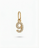 NUMBER '9' PAVÉ DIAMOND CHARM