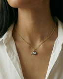 NOIR OVAL LAB GROWN DIAMOND CHARM PENDANT