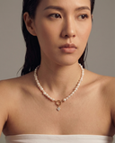 BAROQUE PEARL CARABINER NECKLACE