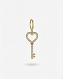 KEY TO MY HEART PAVÉ LAB GROWN DIAMOND CHARM