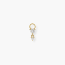 ROUND TEARDROP DUET LAB GROWN DIAMOND EARRING CHARM