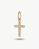 SPARKLING FAITH PAVÉ LAB GROWN DIAMOND CROSS CHARM
